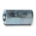 Midwest Fastener Coupling Nut, 5/16"-24, Steel, Grade 2, Zinc Plated, 7/8 in Lg, 7/16 in Hex Wd 76243